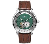 Zeppelin 8566-2 Herrenuhr Automatik Open Heart Friedrichshafen Braun/Grün