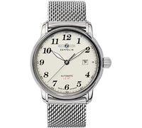 ZEPPELIN Quarzuhr »UZ7656M/5 Herren Uhr Z7656M/5 Edelstahl«, (Analoguhr), Herren Armbanduhr rund, Edelstahlarmband silber