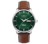 Zeppelin Herrenuhr Automatik Atlantic Braun/Grün 8466-4