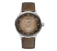 Zeppelin Herrenuhr mit braunem Lederband Serie LZ129 Hindenburg ETA Quarz Datum 8046-5