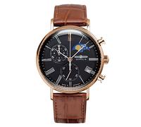 Zeppelin Herrenuhr mit Lederband Chronograph Mondphase 5 ATM 7196-2