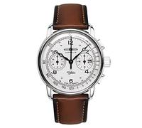ZEPPELIN Chronograph »100 Jahre, 8676-1, Chronograph«, Gehäuse aus Edelstahl, Made in Germany, mit Echtleder-Armband