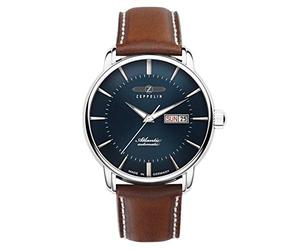 Zeppelin Herrenuhr mit Lederband Serie Atlantic Automatik Wochentag Datum 8466-3