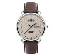 Zeppelin Herrenuhr mit Lederband Serie Atlantic Automatik Wochentag Datum 8466-5