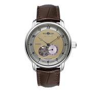 Zeppelin Herrenuhr mit Lederband Serie Friedrichshafen Automatik Open Heart 8566-5