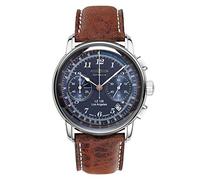 Zeppelin Herrenuhr mit Lederband Serie LZ126 Los Angeles Chronograph Datum 7614-3