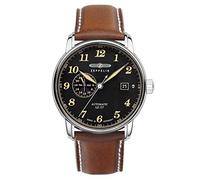 Zeppelin Herrenuhr mit Lederband Serie LZ127 GRAF Automatik 24 Stunden Datum 8668 (Braun)