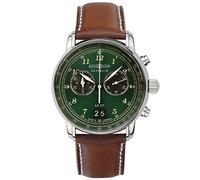 Zeppelin Herrenuhr mit Lederband Serie LZ127 GRAF Quarz Chronograph Großes Datum 8684-4