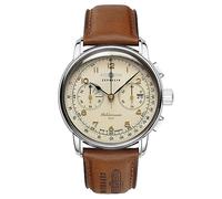Zeppelin Herrenuhr Serie 100 Jahre Méditerranée Chronograph mit Lederband