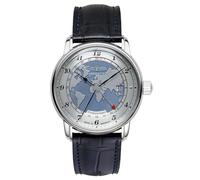 Zeppelin 8596-3 Herren-Armbanduhr Automatik GMT Friedrichshafen Blau