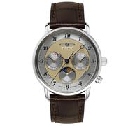 Zeppelin Herrenuhr Serie Friedrichshafen mit Mondphase und Lederarmband 8536-5