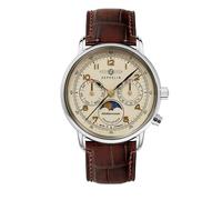 Zeppelin Herrenuhr LZ 121 Méditerranée 9636-5 Mondphase 100 Jahre Lederband