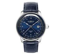 Zeppelin Uhren 7668-3 Herrenuhr Automatik GMT LZ126 Los Angeles Dunkelblau