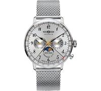 Zeppelin lz129 Hindenburg moonphase Herren Uhr analog Quarzwerk mit Edelstahl Armband 7036M-1