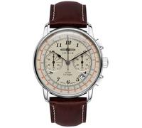 Zeppelin Herrenuhr mit Lederband Serie LZ126 Los Angeles Chronograph Datum 7614-5