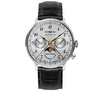 Zeppelin Unisex Chronograph Quarz Uhr mit Leder Armband 7037-1