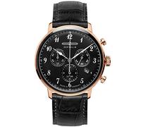 Zeppelin Unisex Chronograph Quarz Uhr mit Leder Armband 7084-2