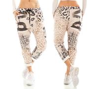 Zeralda Fashion Damen Harem Hose Jogpants Baggy Boyfriend Freizeithose Wildleder Optik Camouflage Leopard 36-40 (DE/NL/SE/PL, Alphanumerisch, Einheitsgröße, Regular, Regular, Leopard)