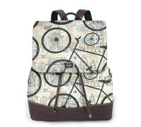 ZERAOKE Damen-Leder-Rucksack, Geldbörse, Fahrrad, luxuriöser Laptop-Rucksack für Arbeit/Reisen, Diebstahlschutz, 39,6 cm (15,6 Zoll), stilvolle strapazierfähige Schultasche für College-Mädchen und