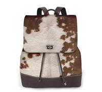 ZERAOKE Damen-Leder-Rucksack, Geldbörse, rotbraunes Rindsleder, luxuriöser PU-Leder-Laptop-Rucksack für Arbeit/Reisen, Diebstahlschutz, 39,6 cm (15,6 Zoll), stilvolle strapazierfähige Schultasche für