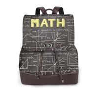 ZERAOKE Damen-Leder-Rucksack, Geldbörse, Schule, Mathematik, luxuriöser Laptop-Rucksack für Arbeit/Reisen, Diebstahlschutz, 39,6 cm (15,6 Zoll), stilvolle strapazierfähige Schultasche für