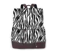 ZERAOKE Damen-Leder-Rucksack, Geldbörse, Zebra, luxuriöser PU-Leder-Laptop-Rucksack für Arbeit/Reisen, Diebstahlschutz, 39,6 cm (15,6 Zoll), stilvolle strapazierfähige Schultasche für College-Mädchen