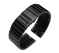 ZERAPH Keramik-Uhrenarmband, Schmetterlingsschnalle, kompatibel mit Rado Ceramica Series Herrenuhrenarmband Ceramica R21347222 R21540742 19/24/27/35 mm (Bandfarbe: Schwarz, Bandbreite: 27 mm)