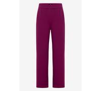 Stoffhose ZERO "Damen mit elastischem Bund 28 Inch", Damen, Gr. 36, Normalgrößen, magenta lila, Twill, Obermaterial: 96% Polyester, 4% Elasthan, unifarben, figurbetont lang, Hosen Stoffhose, Plain/ohn