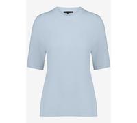 zero - Basic-Strickpullover kurzarm Blue Fog - Gr. - 38
