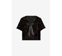 Zero Blazerjacke Damen mit Pailletten schwarzbraun Größe 38