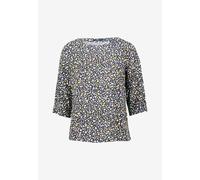 zero Damen Bluse geblümt mit 3/4 Arm 44, BlackCream