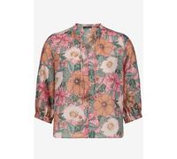 zero - Bluse Kurz 3/4 Arm 4852_Rosé/Green - Gr. - 38