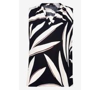 zero - Blusentop mit V-Ausschnitt blackcream - Gr. - 42