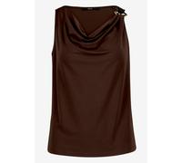 zero - Blusentop mit Wasserfallausschnitt chocolate plum - Gr. - 34