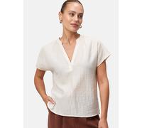 zero Crinkle-Bluse Damen beige, 38