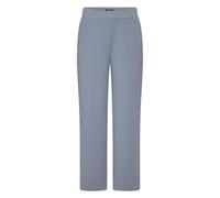 Stoffhose ZERO "Damen in 7/8 Länge", Damen, Gr. 42, Normalgrößen, grau (flint stone), Twill, Obermaterial: 96% Polyester, 4% Elasthan. Futter: 100% Polyester. Füllung:, unifarben, Basic, gerade lang,
