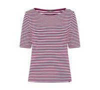 zero Damen Basic Shirt mit U-Boot-Ausschnitt 40, Pink/Cream