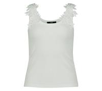 Zero Tanktop Damen Basic mit Rundhalsausschnitt Ripp 95%Baumw./5%Elast. Spitze Gr. 40 Brilliant Weiß