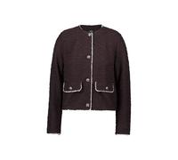 Jackenblazer ZERO "zero Damen Blazer Bouclè mit Knöpfen", Damen, Gr. 34, patch braunschwarz, Bouclu00e9, Obermaterial: 51% Polyester, 45% Baumwolle, 4% Polyacryl. Ärmelfutter: ohne Futter., Strukturmu