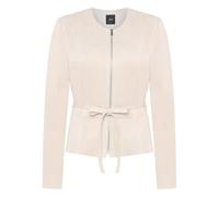 Jackenblazer ZERO "Damen in Lederoptik", Damen, Gr. 42, french oak, Obermaterial: 5% Elasthan, 95% Polyester, aufgeraut, Basic, tailliert hüftlang, Rundhals, Blazer, Gürtel (55291501-42) french oak