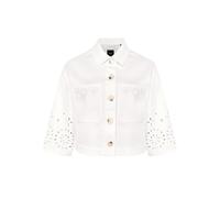 Jackenblazer ZERO "Damen mit Lochmuster", Damen, Gr. 38, patch cream, cream, Denim/Jeans, Obermaterial: 26% Polyester, 3% Elasthan, 71% Baumwolle, unifarben, lässig geschnitten normal, Blazer, Lochsti