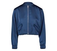 Jackenblazer ZERO "Damen langarm", Damen, Gr. 42, blau (sargasso sea), Satin, Obermaterial: 100% Polyester. Futter: 98% Polyester, 2% Elasthan, glänzend, figurumspielend kurz, Bündchen, Blazer, Materi