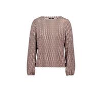 zero Damen Bluse mit grafischem Print 34, CreamBrown