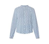 Klassische Bluse ZERO "Damen mit grafischem Print", Damen, Gr. 38, creamblau, Web, Obermaterial: 100% Viskose, bedruckt, figurumspielend normal, weit Bündchen mit Gummizug, Blusen Bluse (55140628-38) 