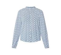 Klassische Bluse ZERO "Damen mit grafischem Print", Damen, Gr. 44, creamblau, Web, Obermaterial: 100% Viskose, bedruckt, figurumspielend normal, weit Bündchen mit Gummizug, Blusen Bluse (55140628-44)