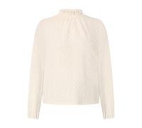 Klassische Bluse ZERO "Damen mit Lochmuster", Damen, Gr. 34, eggnog, Obermaterial: 98% Polyester, 2% Elasthan, unifarben, figurbetont normal, Blusen Bluse (93637821-34) eggnog