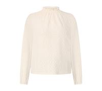 Zero Klassische Bluse mit Lochmuster, figurbetont, 98% Polyester/2% Elasthan, Gr. 40, eggnog