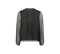 zero Damen Blusenshirt mit transparenten Ärmeln 34, Black Beauty