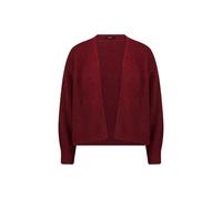 zero Damen Cardigan offener Style S, Dark Red Melange