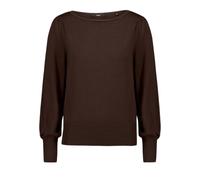 Strickpullover ZERO "Damen langarm", Damen, Gr. 38, chocolate plum, Strick, Obermaterial: 80% Viskose, 20% Polyester. Füllung:, unifarben, Basic, figurumspielend normal, U-Boot-Ausschnitt, weit Bündch